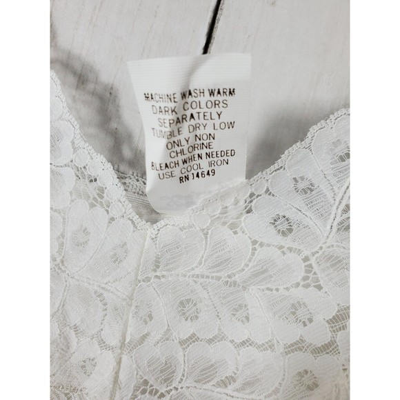 Vintage Pure Luxury White Night Slip Gown Women's 10/32 Lace detail Made in USA - Picture 4 of 6